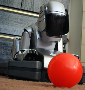 Lucky the $15 Aibo charging on his dock Lucky the $15 Aibo