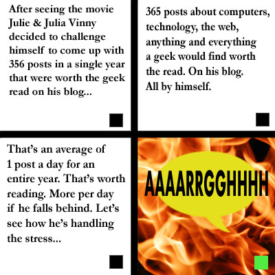 Is 365 geek worthy posts possible from one man in a single year?